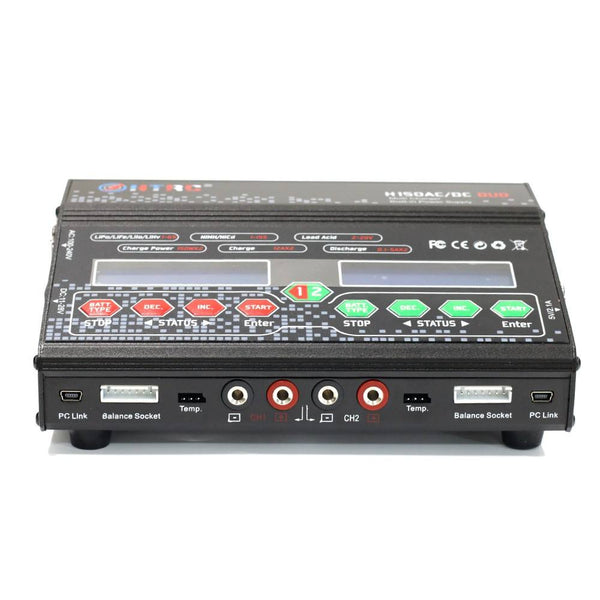 RC hobby Balance Charger H150 AC/DC DUO 300W 12A*2 Twin-channel Output Discharger for Lilon LiPo LiFe LiHV Nimh Nicd Battery