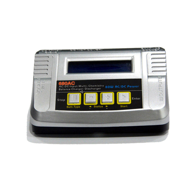 HTRC 680AC 80W 6A AC/DC Dual Power RC Lipo Battery Balance Charger Discharger For 1-6s LiPo/LiFe/Lilon Battery Charging