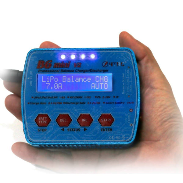 LiPo Battery Charger 1-6S AC/DC Dual Power 80W 7A B6Mini V2 RC Balance Discharger for Li-ion Life NiCd NiMH LiHV PB Battery