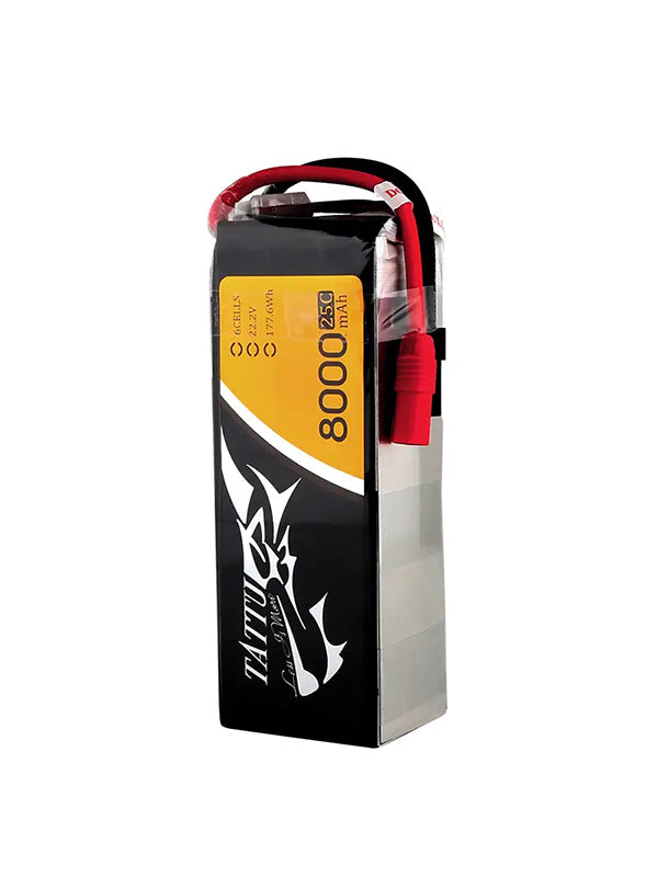 Tattu Drone Battery 8000mAh 6S 25C 22.2V lipo Pack rechargeable battery
