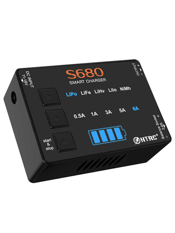 HTRC 80W 6A Mini Smart Battery Charger For 1-6s LiFe/LiHv/Lilon/Lipo Battery 1-15s Nimh Balance RC Charger Car Model Toys