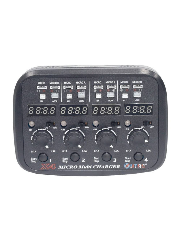 HTRC X4 AC DC 4x1s Quattro 100-240V 24W 1.5A Lipo/Lihv Micro Lipo Battery Balance Charger LED And Audible Sound Indicate
