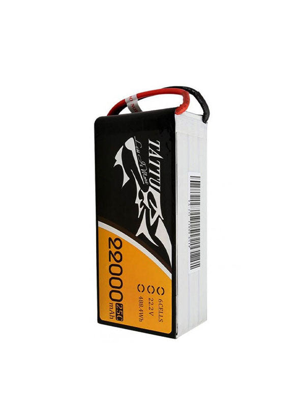 TATTU 22.2V 6S 22000mAh 25C Lipo Drone Long Battery Life Big UAV Drone Battery Pack for Aircraft VTOL Fixed Wing